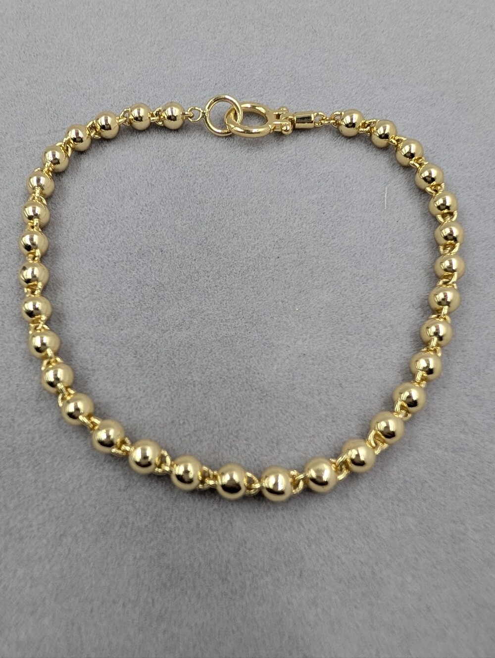 Gorjana 18K Gold Plated Bead Link Bracelet Polished Stackable | M255